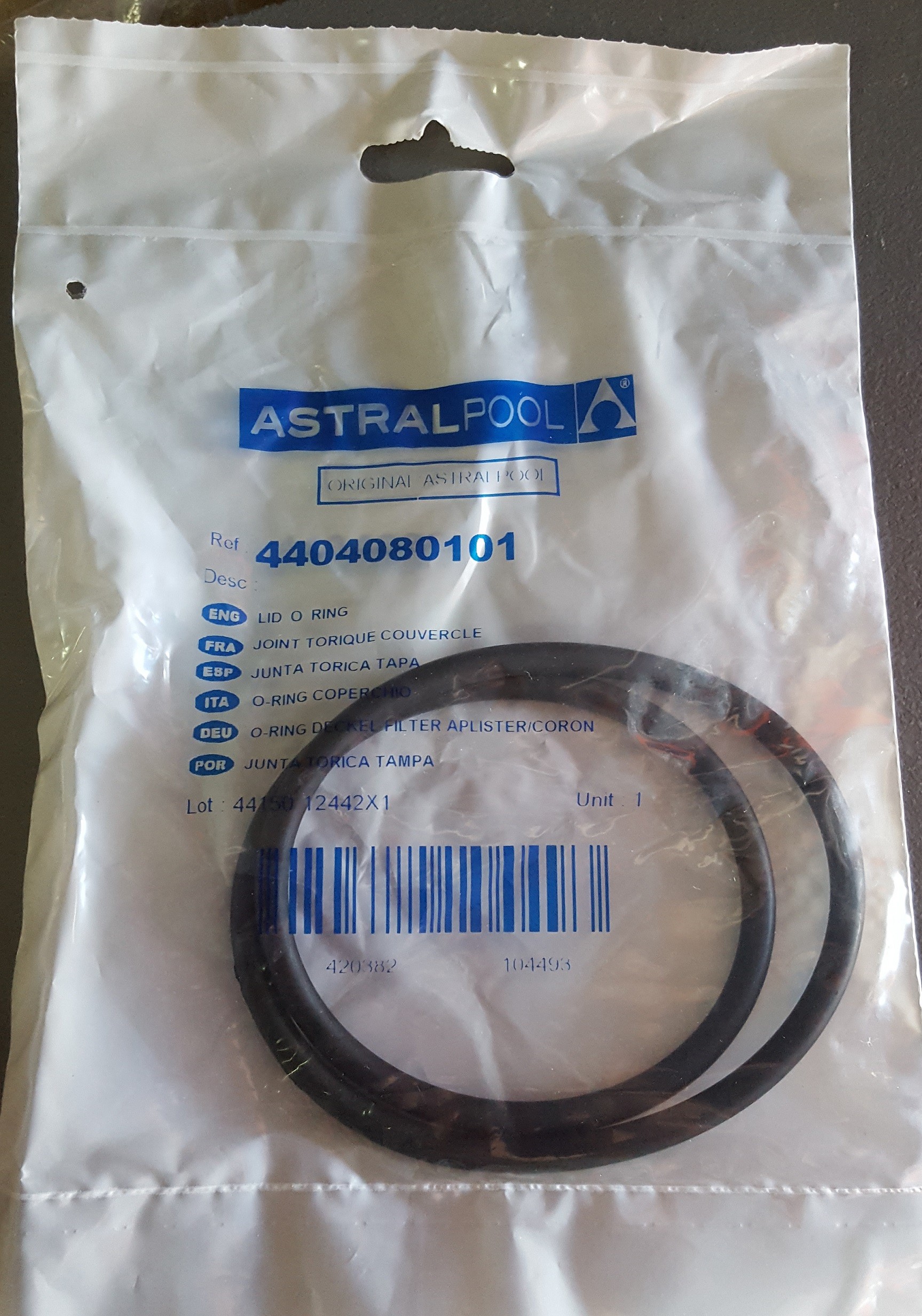 Filtre de rechange Astralpool Joint de couvercle fileté 4404260202